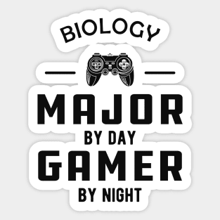 biology major by day gamer by night Sticker